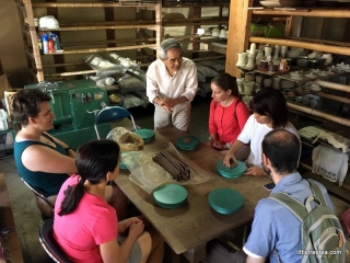 making a tea bowl with a master craftsman